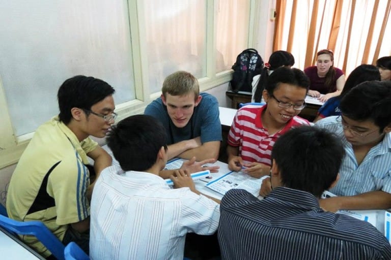 Lớp học tại Cơ sở Ngoại ngữ Thanh Niên